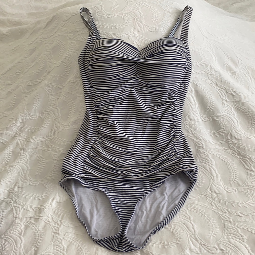 Blue stripe tankini